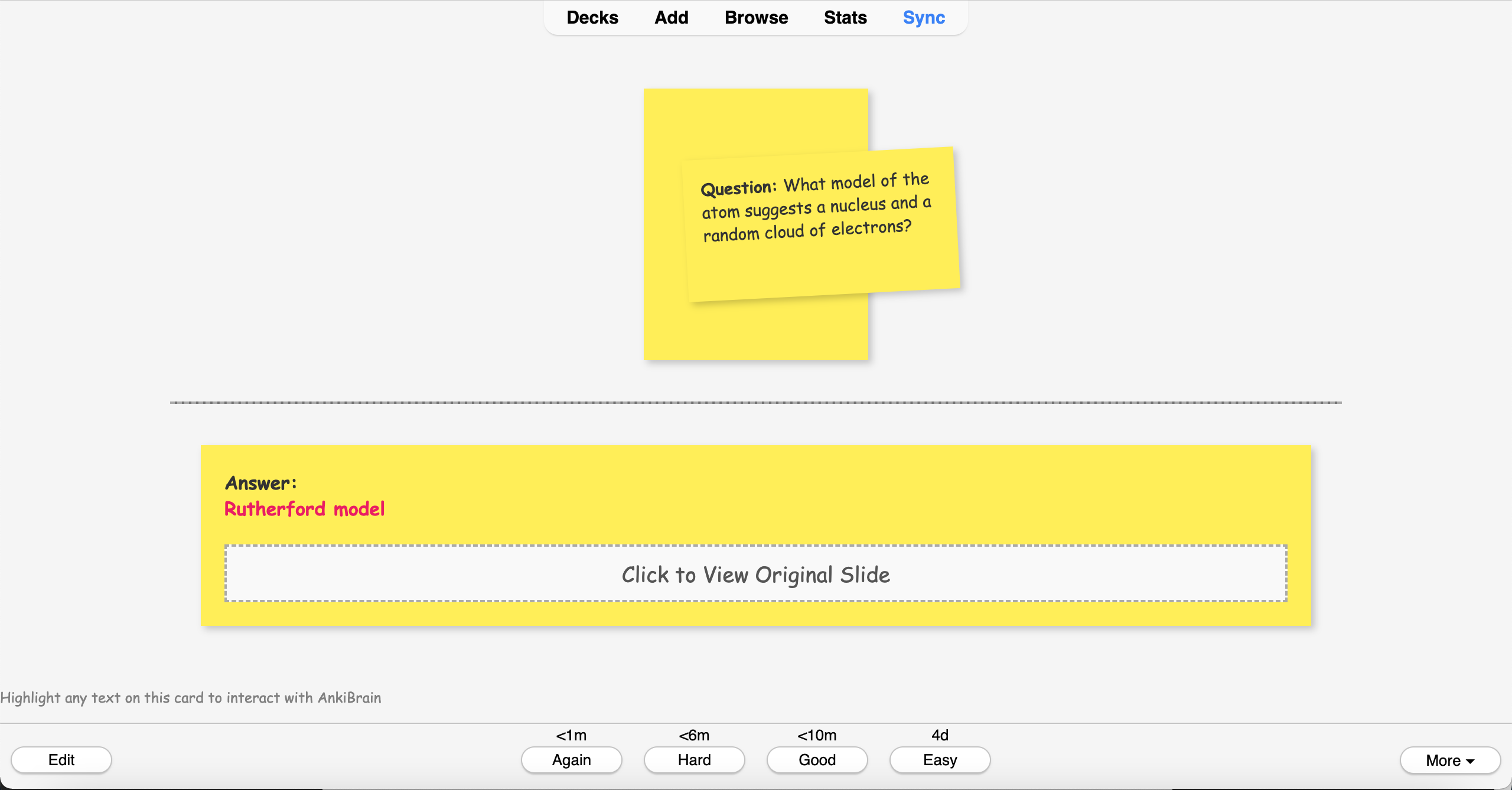 Sticky Note Card Back